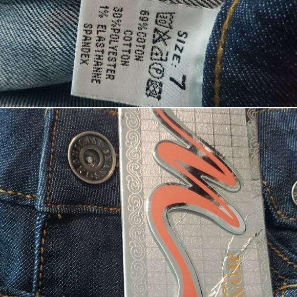 New, Monica's destroyed distressed Jeans jeans size 7 - Picture 4 of 5